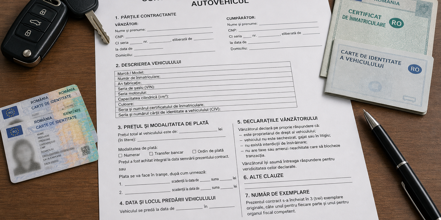 Contract vanzare cumparare auto